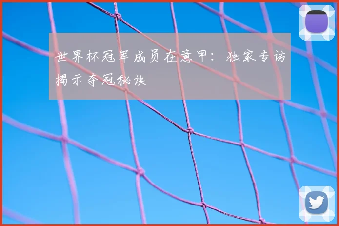 世界杯冠军成员在意甲：独家专访揭示夺冠秘诀