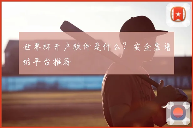 世界杯开户软件是什么？安全靠谱的平台推荐
